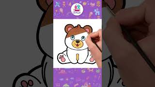 Lets Draw A Cute Teddy Bear shorts learntodraw learningvideos abclearning [upl. by Madai]