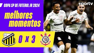 NOVORIZONTINO 0 X 3 CORINTHIANS  MELHORES MOMENTOS  COPA SÃO PAULO DE FUTEBOL JR 2024  sportv [upl. by Sirraj126]