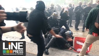 Manifestation fonction publique Violents débordements  Paris  France 22 mai 2018 [upl. by Amora]