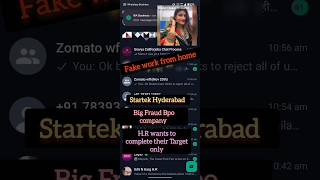 startek Big Fraud company Hyderabad they do fraud in name of work from home Zomato process [upl. by Sallee]