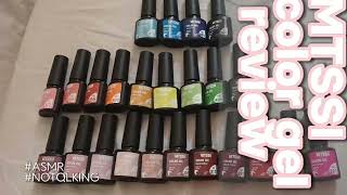 First youtube video MTSSI color gel review subtitles asmrsoundsaliexpressnotalkingnailart [upl. by Eneleuqcaj]