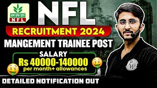 NFL Recruitment 2024  National Fertilizers Limited Management Trainee Post  Engineers Wallah [upl. by Guzel902]