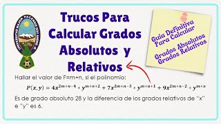 Clase 2  Secretos Revelados para Calcular Grado Relativo y Absoluto  Aula de Prefas [upl. by Ylrehc340]