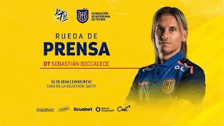 EN VIVO  Rueda de Prensa  Sebastián Beccacece Director Técnico de La Tri [upl. by Sremlahc]