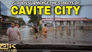 Streets of Cavite City Philippines Submerged in Severe Flood 4K [upl. by Aerdnahs]