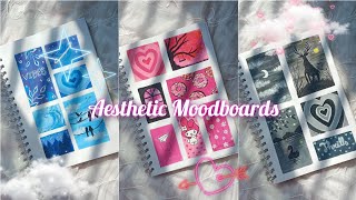 Aesthetic Moodboard Painting Ideas  Acrylic painting  3 easy Moodboards  Moodboard compilation [upl. by Melisenda]