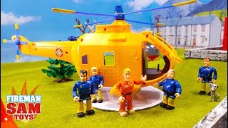 Fireman Sam Toy Story with Pilot Tom Thomas amp Wallaby  Firefighter Toys Playset and Story Playing [upl. by Ennirroc]