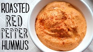 How to Make Roasted Red Pepper Hummus  Fablunch [upl. by Arihat]