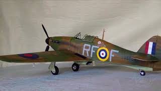 Airfix 124 Hawker Hurricane MkI with aftermarket decals of No303 Polish Sqn September 1940 [upl. by Rawdan]