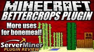 How to grow more crops in Minecraft with BetterCrops Plugin [upl. by Atinet]