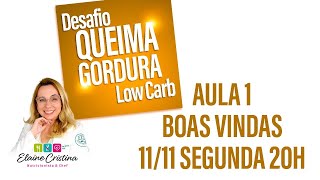 Aula boas vindas Desafio Queima Low Carb [upl. by Irtimed906]