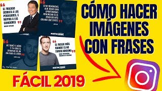 ✅COMO HACER IMAGENES CON FRASES PARA INSTAGRAM 2021 📲 I SIN PROGRAMAS [upl. by Kinch]