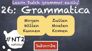 MODALE WERKWOORDEN DUTCH GRAMMAR NT2 learndutch grammatica nederlands staatsexamen inburgering [upl. by Poirer812]