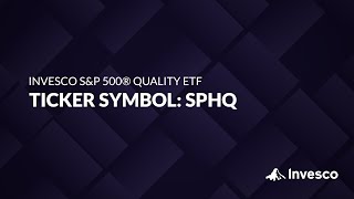 ETF of the Week Invesco SampP 500 Quality ETF SPHQ [upl. by Narut]