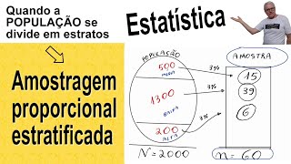 GRINGS  ESTATÍSTICA  AMOSTRAGEM PROPORCIONAL ESTRATIFICADA [upl. by Noevart]