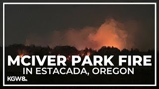 Milo McIver State Park fire Level 3 Go Now evacuations ordered shelter set up for evacuees [upl. by Aleunamme]