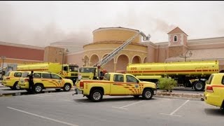 Las autoridades investigan las causas del incendio en la guardería de Catar [upl. by Drake210]