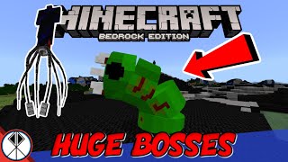 MCBE BIGGER PROBLEMS ADDON Huge Bosses and New Dimensions In Minecraft [upl. by Penelopa371]