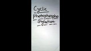 Cyclic Photophosphorylation [upl. by Arthur]