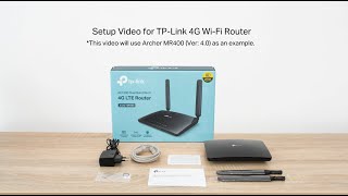 How to Set up TPLink 4G WiFi Router [upl. by Shirlene]