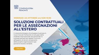 Webinar ECA Italia  Soluzioni contrattuali per le assegnazioni allestero [upl. by Anitak]