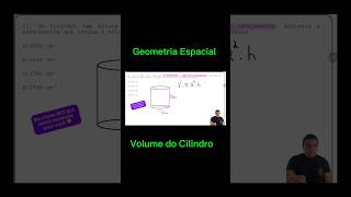 Volume do Cilindro aprendamatematica aprendamatematica [upl. by Clarence697]