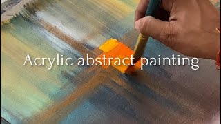 Acrylic abstract painting tutorial [upl. by Dyob]