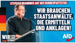 Stephan Brandner Wir brauchen Staatsanwälte die ermitteln und anklagen [upl. by Asserak158]