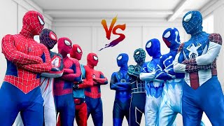 PRO 5 SPIDERMAN Team  Spiderman Avengers Civil War Best Fight Scene of SPIDER MAN LIVE ACTION [upl. by Aznofla]