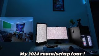 15 year olds 2024 room and 700 gaming setup tour [upl. by Ciapas]