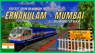 NONSTOP ACTION IN KONKAN IR  12224 ERS  MUMBAI DURONTO EXP  MSTS  INDIAN TRAIN SIMULATOR LIVE [upl. by Cooke216]