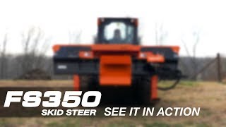 FS350 Skid Steer Log Splitter in Action  WoodMizer [upl. by Kcirb]