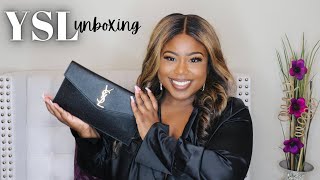 YSL Uptown Pouch  Unboxing  What Fits Inside  Luxury on a Budget [upl. by Eugaet]