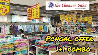 Chennai silks Pongal Silk saree 11 Combo offer Gift sareePongal combo offer [upl. by Dammahum]