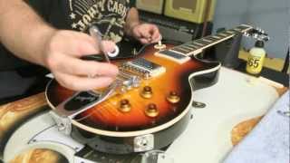 How to Install a Bigsby B7 and Vibramate V7 on Gibson Les Paul Standard by Scott Sill [upl. by Ailemor]