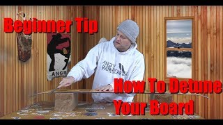 Beginner Tip Detuning Your Snowboards Edges [upl. by Anawqahs906]