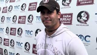 FSU football quarterback coach Tony Tokarz talks Jordan Travis Tate Rodemaker [upl. by Just]