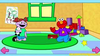 Sesame Street Elmo Gets Ready For School And Goes To Class Fun Baby Kids Game [upl. by Klinges670]