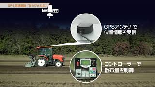 クボタトラクタ肥料散布機 UXシリーズ Fertilizer spreader 撒肥机 [upl. by Aerahs]