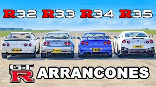 Nissan GTR generaciones ARRANCONES [upl. by Blockus]