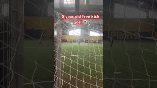 BOOM 💥 FREE KICK ROCKET GOAL AT 5 FIVE YEARS OLD [upl. by Aenert]