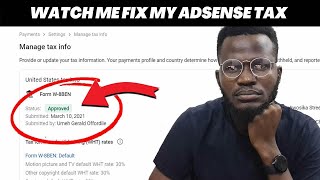 Adsense Tax How to fill Google Adsense Tax Info for non US Persons [upl. by Korb]