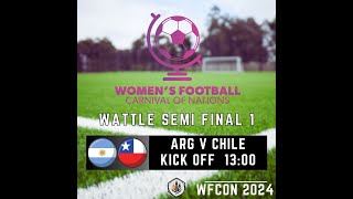 WOMENS FOOTBALL CARNIVAL OF NATIONS 2024  ARGENTINA V CHILE Womens Football Live [upl. by Oatis525]