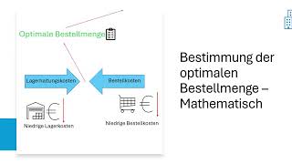 Bestimmung der optimalen Bestellmenge BWL mathematisch [upl. by Leena]