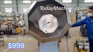 Automatic Snack Seasoning Machine Stainless Steel Food Flavoring Mixer Machine Octagonal [upl. by Lebanna]