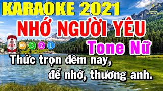 Nhớ Người Yêu Karaoke Tone Nữ Nhạc Sống  Trọng Hiếu [upl. by Vitek18]