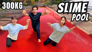 MAKING 300 KILOS OF SLIME POOL WITH MY BROTHER amp SISTER  Rimorav Vlogs [upl. by Baldridge235]