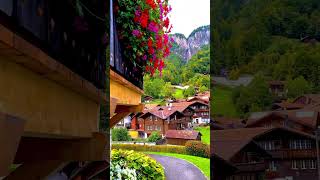 Beautiful Switzerland Village and Swiss Alps  Switzerland Tour Shorts WhatsappStatus Switzerland [upl. by Coop890]