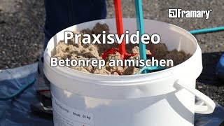 Betonboden selbstständig reparieren  Einfaches Anmischen des Reparaturmörtels FM Epoxi Betonrep [upl. by Sumedocin]