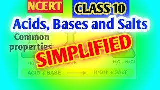 Class 10🎯 Acids Bases and Salts🔥 common properties NCERT  board exam [upl. by Leahcimnaj]